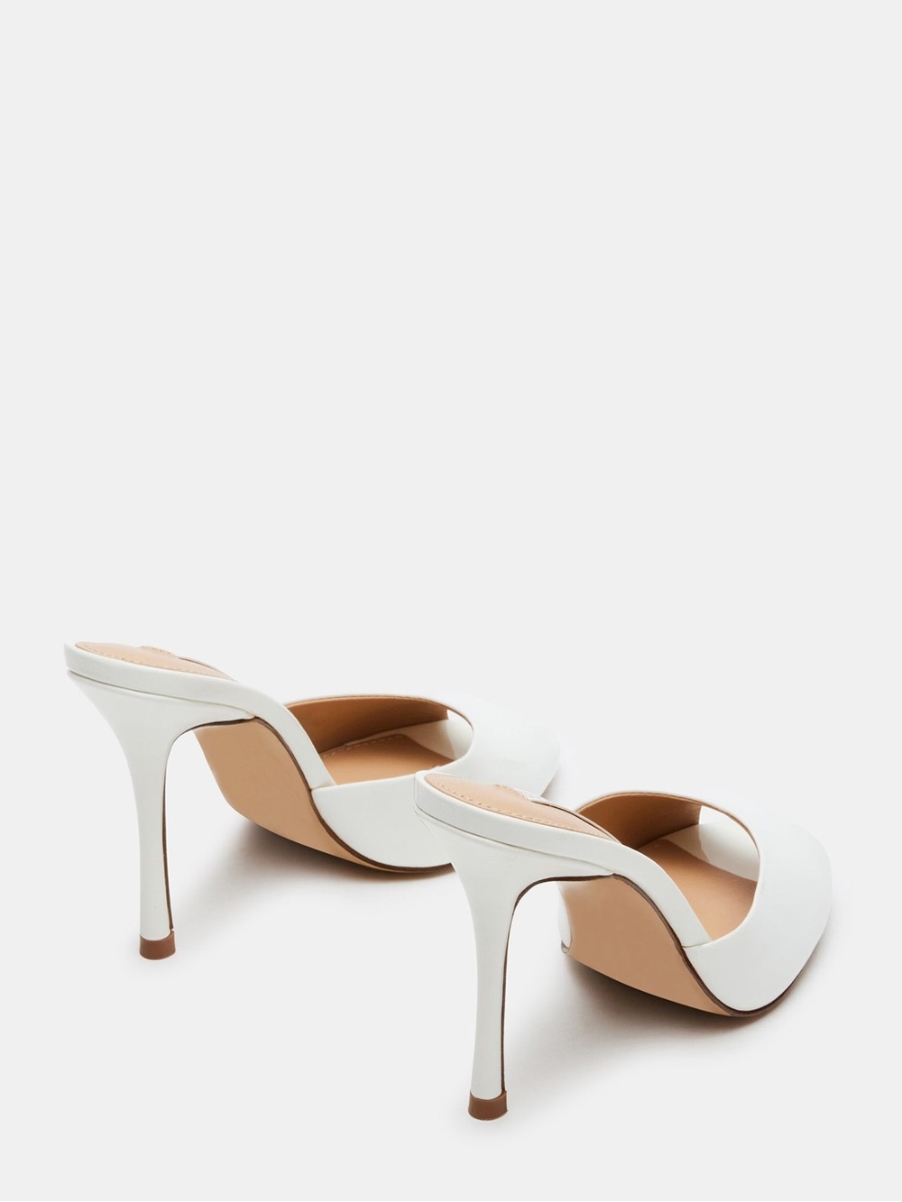 Steve Madden Priya Mules, White Patent 7.5 - Picture 5 of 5